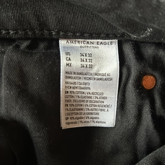 American Eagle Airflex black jeans 34x33 - Picture 2 of 5